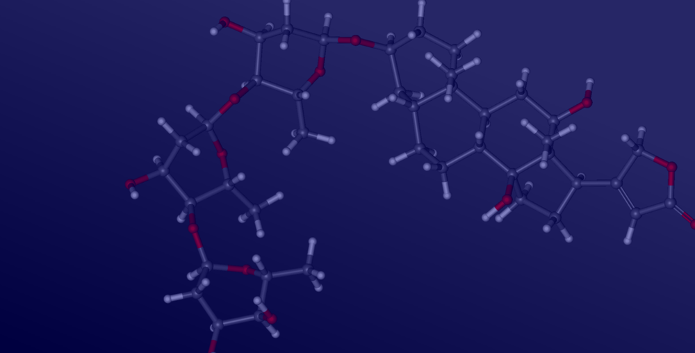 Digoxin molecule illustration